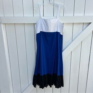 Kate Spade NWT New York Colorblock Al Fresco Midi Dress in the color Blueberry.